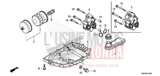 OIL PAN/OIL PUMP NC750SAG de 2016